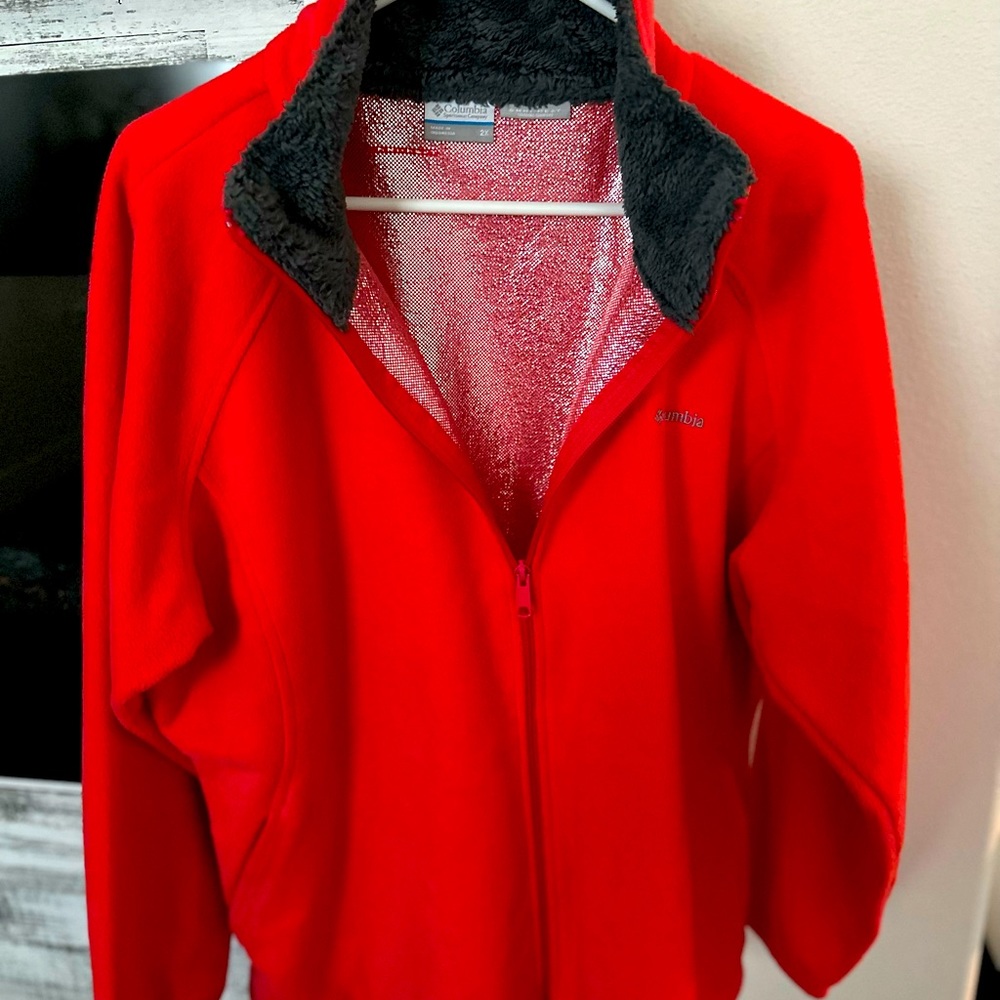 Columbia fleece jacket…… bright orange… 2X